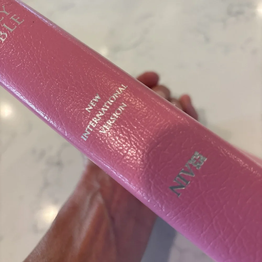 Holy Bible New International Version Zondervan Pink Faux Leather Cover 2011